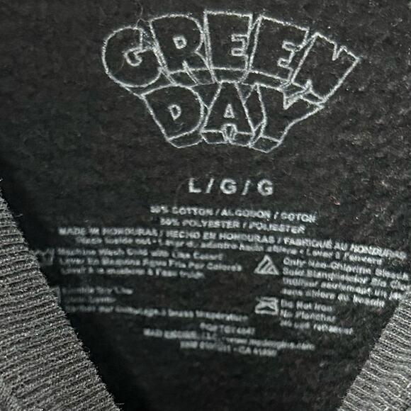 Green day black crewneck sweater mens size large - Picture 4 of 6